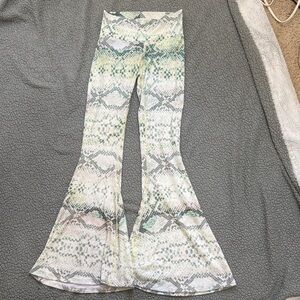 Teeki Snakeskin Bell Bottoms size XS